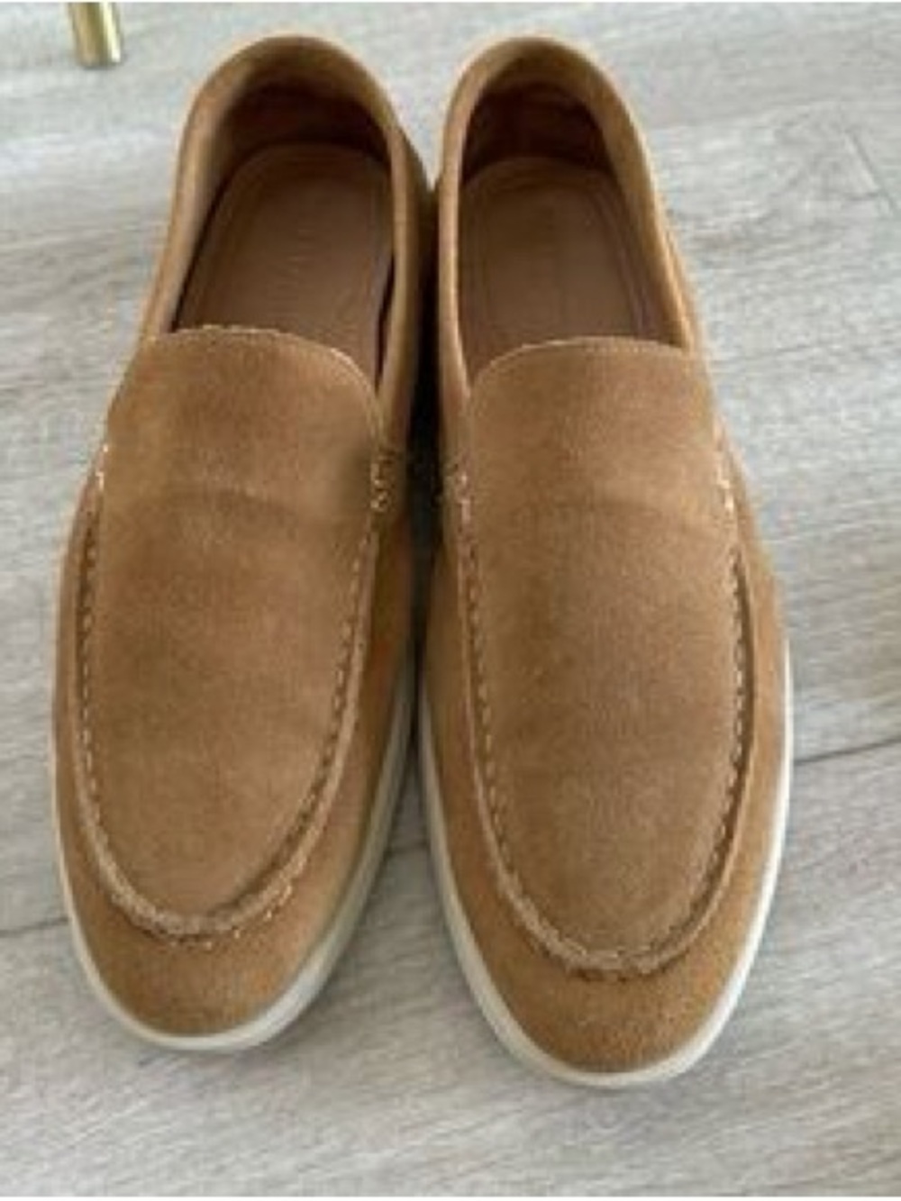 968. LIKE NEW Suede Slip-On Loafers — Light Brown Casual Men’s Loafers - Picture 1 of 8